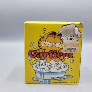 Garfield Soap Vintage 1981 Jim Davis Collectible Bar Soap with Box Orange 5oz